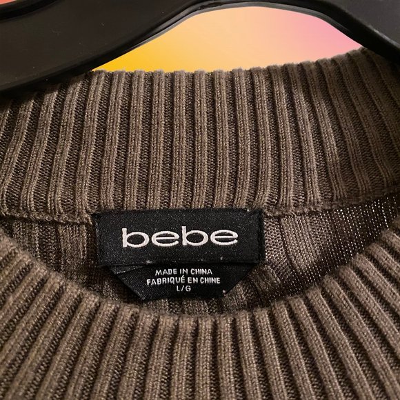 Olive Green Studded Bebe Long-Sleeve - Picture 3 of 5